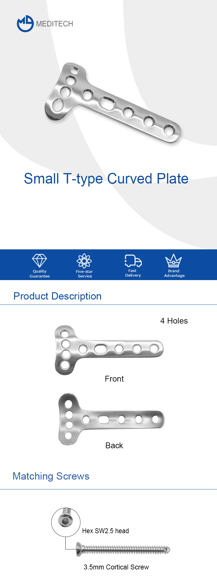 Small T-type Curved Flat Plates